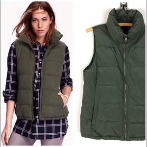 Army green puffer vest